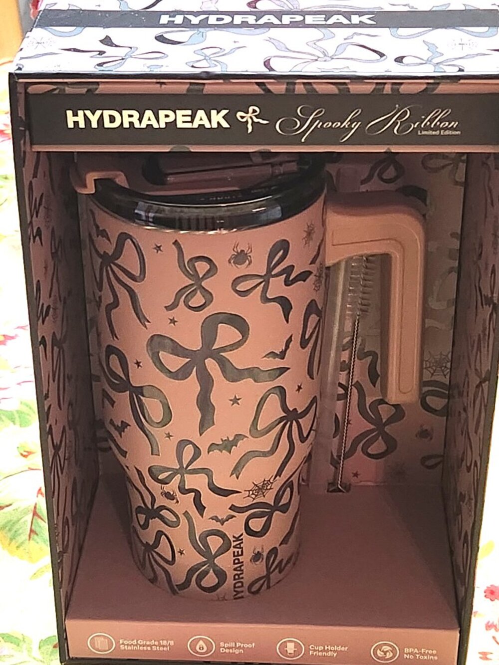 Hydrapeak Voyager 25 Ounce Stainless Steel Insulated Tumbler  Spooky Ribbons